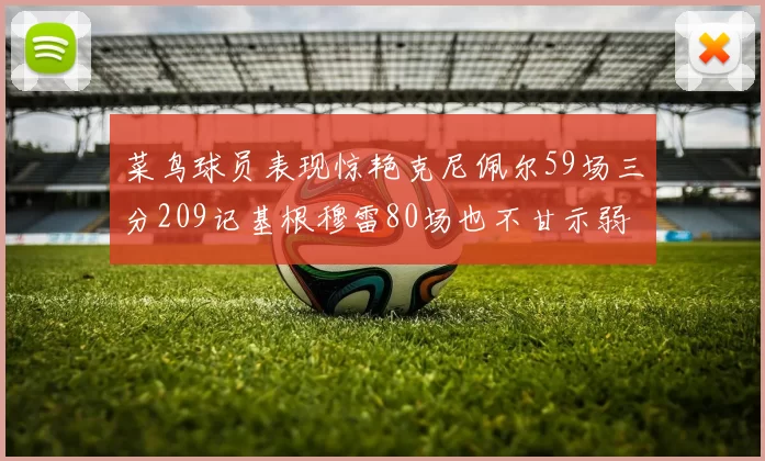 菜鸟球员表现惊艳克尼佩尔59场三分209记基根穆雷80场也不甘示弱